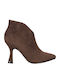 Suede Women's Ankle Boots Brown