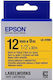 Epson Ταινία Ετικετογράφου 9m x 12mm σε Μαύρο Χρώμα