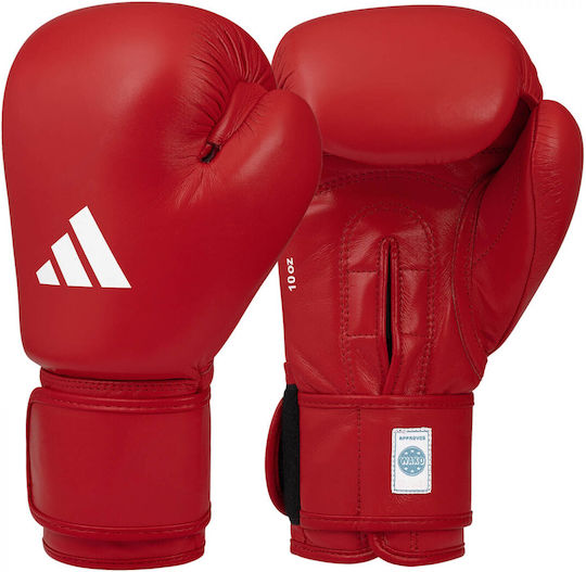 adidas Wako Leather Boxing Gloves for Competition Red