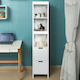Costway Bathroom Cabinet 145x30x30cm White