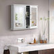 Costway Bathroom Cabinet 60x50x14.5cm White