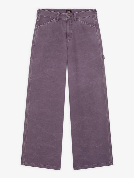 Houck Дамски Панталон от Текстил с Широка Кройка Vintage Violet