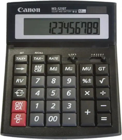Canon Ws-1210t Αριθμομηχανή σε Μαύρο Χρώμα