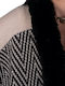 Women's Black Faux Fur Neck Warmer Scarf