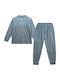 Ustyle Pijama de Iarnă pentru Bărbați Cyan