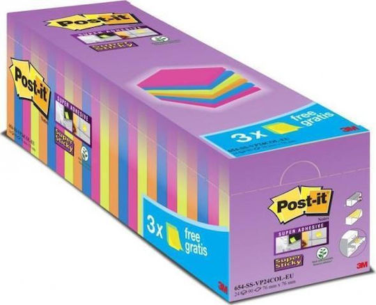 Post-it Bilețele Adezive de Notițe în Cub 7.6x7.6cm Set 21 buc