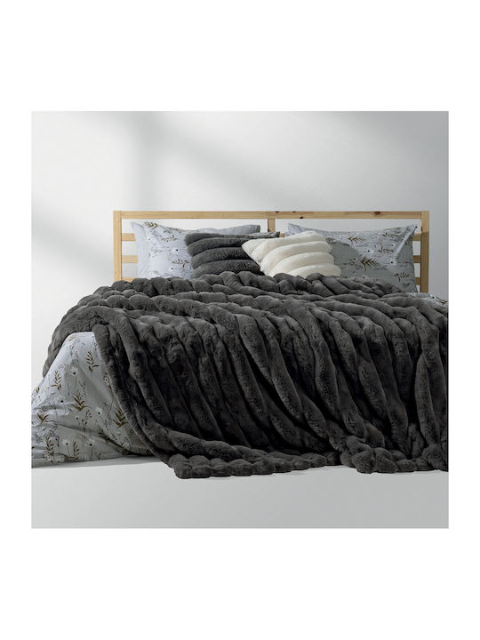 Lino Home Natt Faux Fur Double Blanket 220x240c...