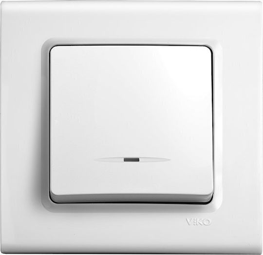 Viko Recessed Wall Switch One-Way Without Frame White