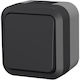 Duwi Waterproof Wall-Mounted Double Wall Switch Without Frame Turquoise