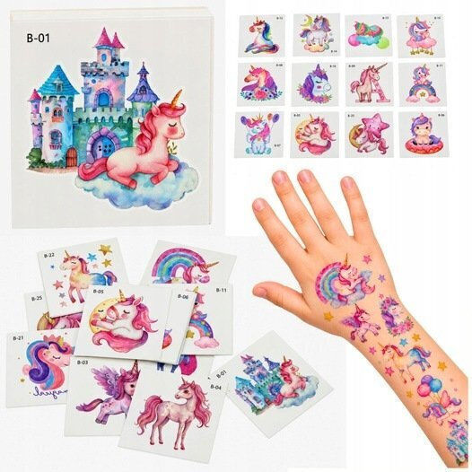 Lean Toys Fairy-tale Unicorn Παιδικά Τατουάζ