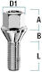 Wheel Bolt M12x1.5 Conical 60° Length 42 mm Key 17