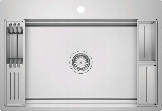 Deante Ένθετος Νεροχύτης Inox Brushed Μ76xΠ52cm Γκρι 5908212062760