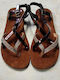 Leather Women's Sandals Gold