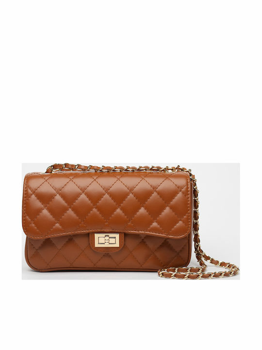 Brown Leather Women's Shoulder Bag