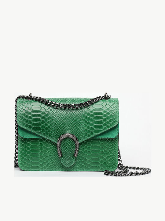 Leather Women's Shoulder Bag Suede Green