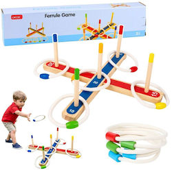 Leantoys Wooden Ring Toss Dexterity Game Family Game Scoring Lean Toys 30656