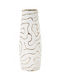Lumarko Decorative Ceramic Vase White 14.5x14.5xH39.5cm