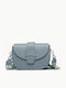Grey Leather Women's Shoulder Bag