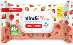 Kindii Бебешки Кърпички 60 Броя Kindii Бебешки Кърпички 60 Броя