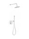 Ferro Built-in Mixer & Shower Head Set for Shower Silver