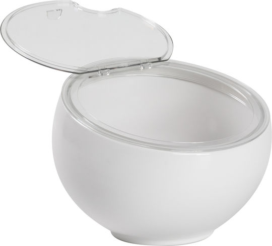 e-exoplismos Orb Round Melamine Serving Bowl White with 16.7 cm Diameter