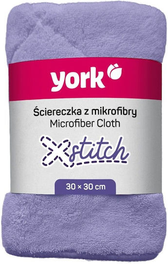 York General Use Microfiber Cleaning Cloth Purple 30x30 cm