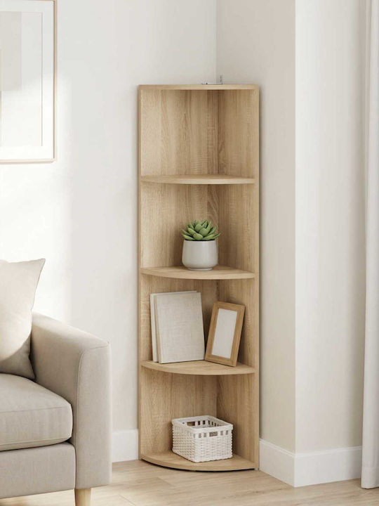 Corner Bookcase Sonoma Oak 31.5x31x130 cm