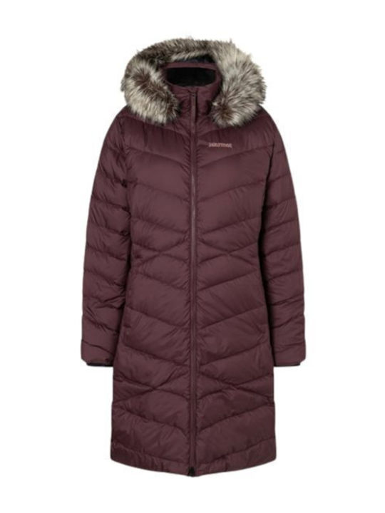 Μακρύ Γυναικείο Puffer Μπουφάν για Χειμώνα Black Plum
