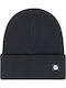 Beanie Γυναικείος Σκούφος με Rib Πλέξη σε Μαύρο χρώμα