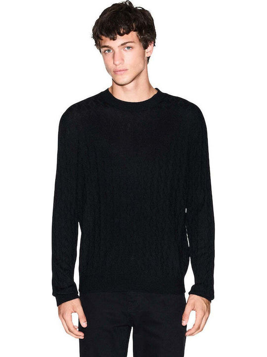 Armani Exchange Черен Пуловер с Дълъг Ръкав