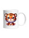 A Little Tiger Giving A Kiss Gratitude Care White Ceramic Mug 330ml (Personalized)