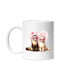 2 Weasels, Friendship, Relationship, Love, Glasses, Valentine's Day Ceramic White Mug 330ml (Personalized)