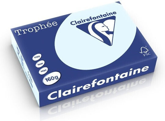 Clairefontaine Carton A4 160 g/m² Albastru Pal 250 de Foi per Pachet