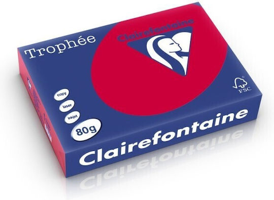 Clairefontaine Hârtie A4 80 g/m² Culoare Intensă 500 de Foi Vișiniu