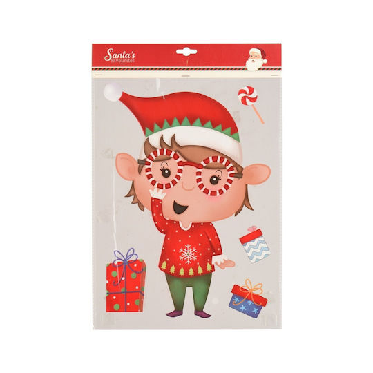 Christmas Window Sticker Elf 41cm Kaemingk Km-460262-1