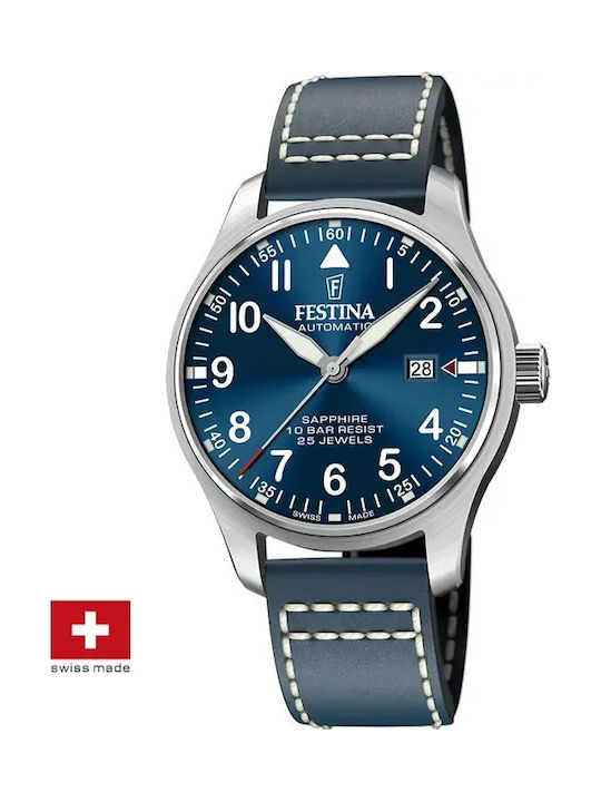 Festina Мъжки Часовник 43.5mm Автоматичен със С...