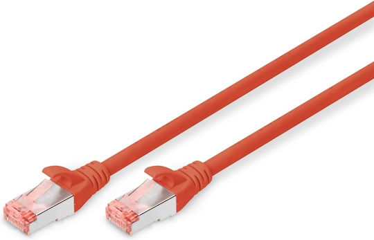 Digitus S/FTP Cat.6 (Gigabit) Ethernet Network Cable 1m Red 10 Pieces