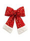 Koopman Christmas Fabric Figure with Bow 30 cm Tall
