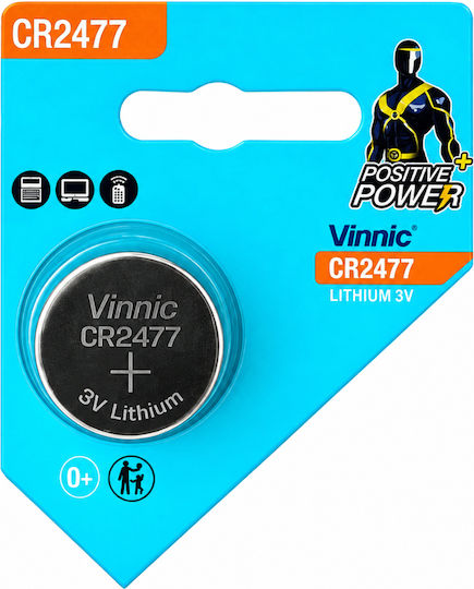 Vinnic Lithium-Uhrenbatterie CR2477 3V 1 Stück