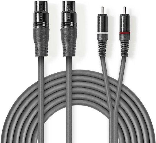 Nedis Cable XLR female - Γκρι 3m COTH15230GY30
