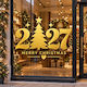 Weihnachts-Schaufenster Happy New Year 2027 120 x 90 cm