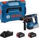 Bosch GBH 18V-22 X 18V Cordless Impact Rotary Hammer Drill with 2x4Ah Battery and SDS Plus Socket
