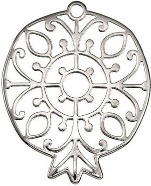 Adorex Talisman Norocos Rodie Argintie din Metal 6,5x8 cm