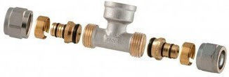 TDM brass Pipe Tee Connection Brass