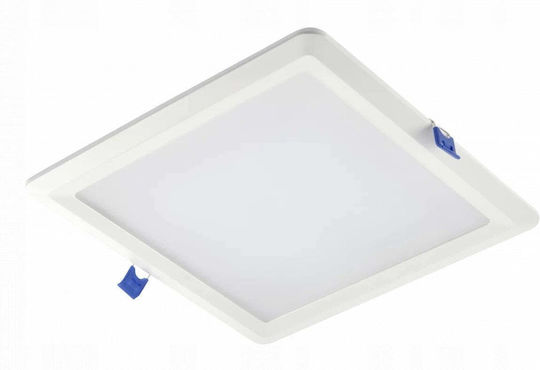 Gtv Square Recessed LED Panel 15W with Natural White Light 4000K 15x15 cm