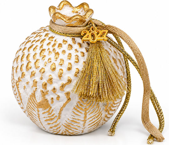 Makwedding New Year's Lucky Charm Pomegranate White Ceramic 2027
