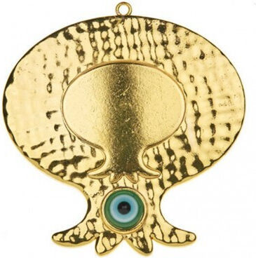 Nuova Vita Pandantiv Talisman Norocos Rodie Auriu din Metal 7x7 cm