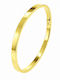 Theodora's Jewellery Ανδρικό Βραχιόλι Χειροπέδα με σχέδιο Καρδιά από Ατσάλι Επιχρυσωμένο 18cm