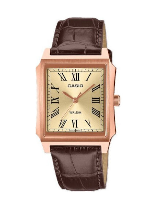 Casio Men's Battery-Powered Watch with Brown Le...
