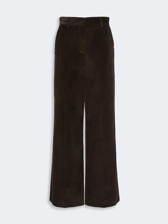 Damen-Samthose Darkbraun